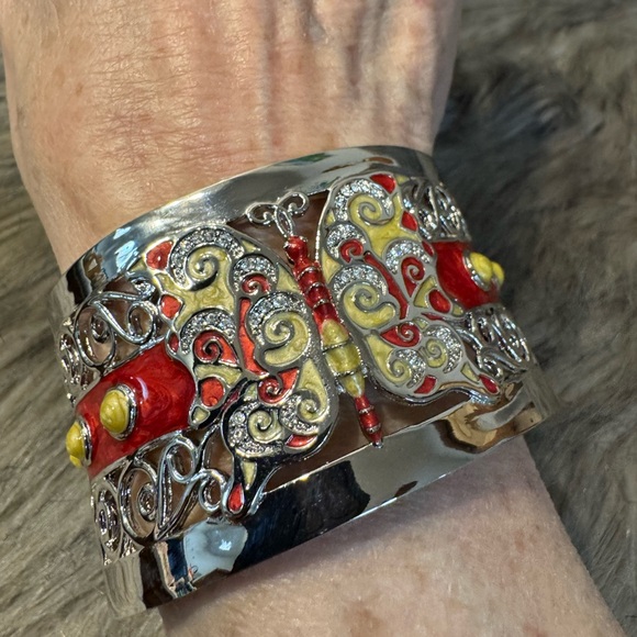 Lauren G Adams Elegant Silver Butterfly Cuff Bracelet - Picture 9 of 9